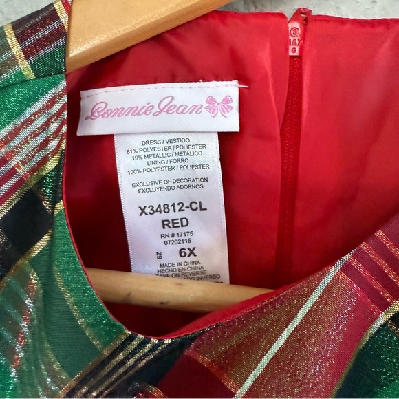 2 Christmas/Holiday Dresses Size 6X Santa - Picture 7 of 8